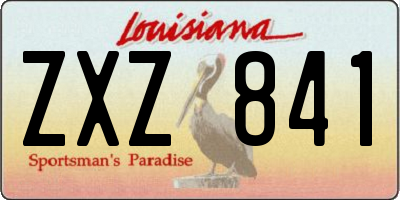 LA license plate ZXZ841
