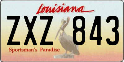 LA license plate ZXZ843