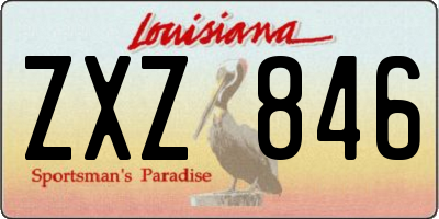 LA license plate ZXZ846