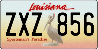 LA license plate ZXZ856