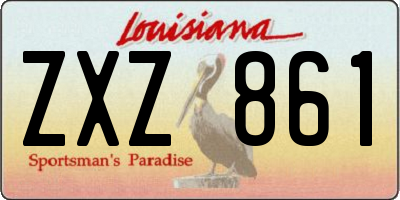 LA license plate ZXZ861