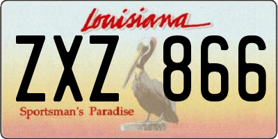 LA license plate ZXZ866