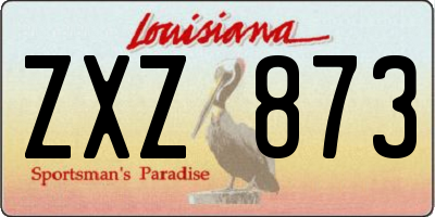 LA license plate ZXZ873