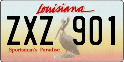 LA license plate ZXZ901