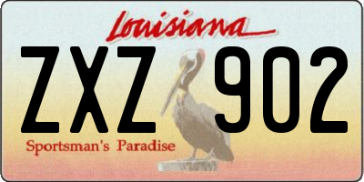 LA license plate ZXZ902