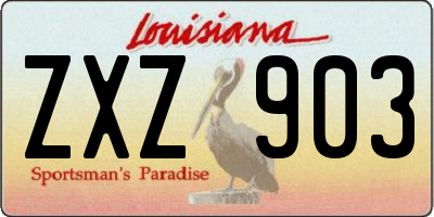 LA license plate ZXZ903