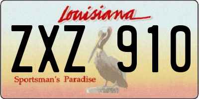 LA license plate ZXZ910