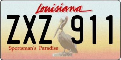 LA license plate ZXZ911