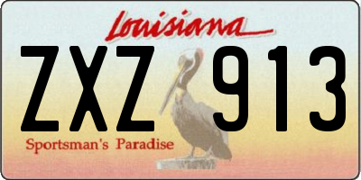 LA license plate ZXZ913