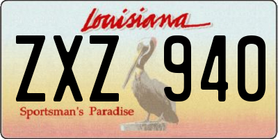 LA license plate ZXZ940