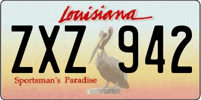 LA license plate ZXZ942