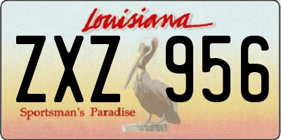 LA license plate ZXZ956