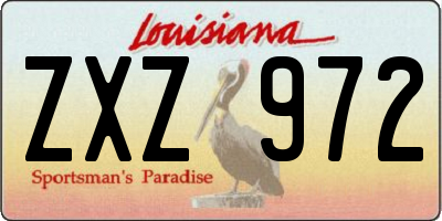 LA license plate ZXZ972