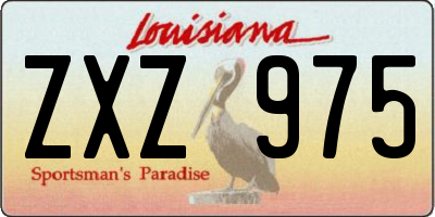 LA license plate ZXZ975