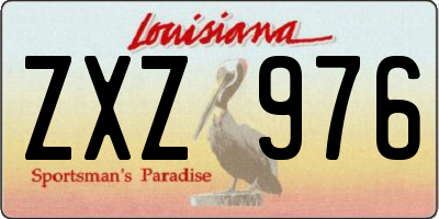 LA license plate ZXZ976
