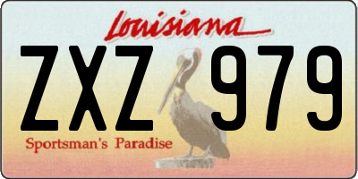 LA license plate ZXZ979