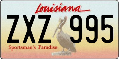 LA license plate ZXZ995