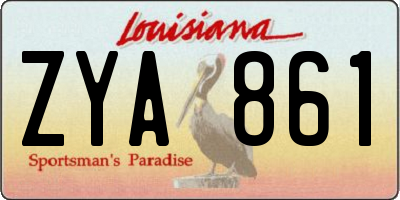 LA license plate ZYA861
