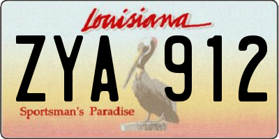 LA license plate ZYA912