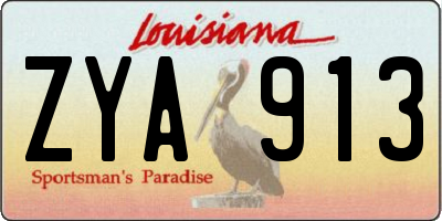 LA license plate ZYA913