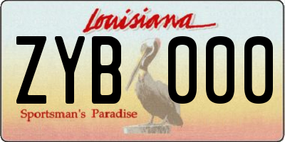 LA license plate ZYB000