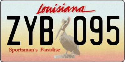LA license plate ZYB095