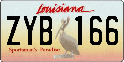 LA license plate ZYB166