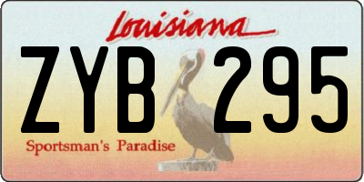 LA license plate ZYB295