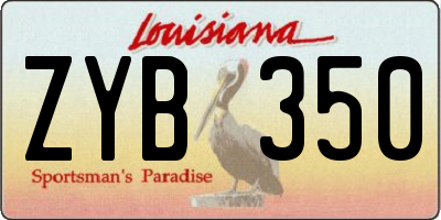 LA license plate ZYB350