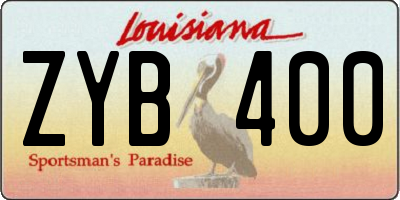 LA license plate ZYB400
