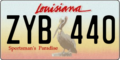 LA license plate ZYB440