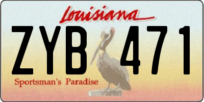 LA license plate ZYB471