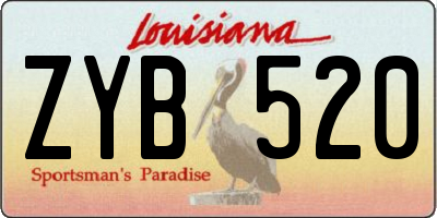 LA license plate ZYB520