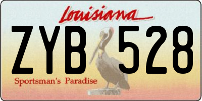 LA license plate ZYB528