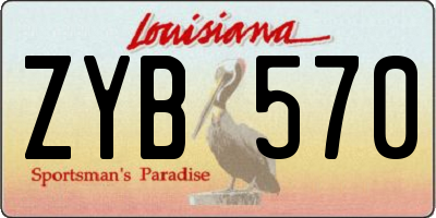 LA license plate ZYB570