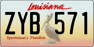 LA license plate ZYB571