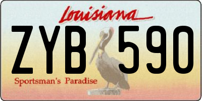 LA license plate ZYB590