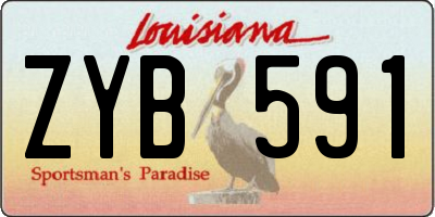 LA license plate ZYB591