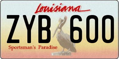 LA license plate ZYB600