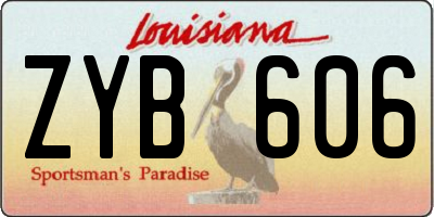 LA license plate ZYB606