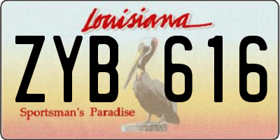 LA license plate ZYB616