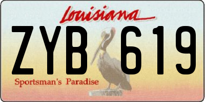 LA license plate ZYB619
