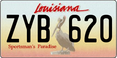 LA license plate ZYB620