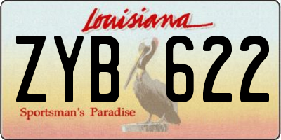 LA license plate ZYB622