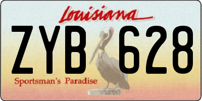 LA license plate ZYB628