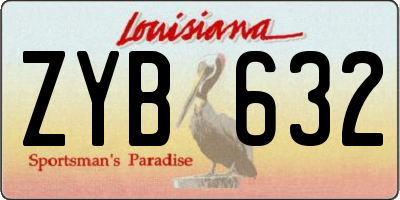 LA license plate ZYB632