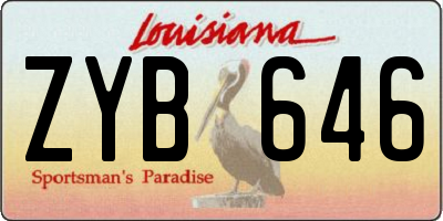 LA license plate ZYB646