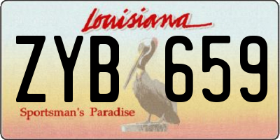 LA license plate ZYB659