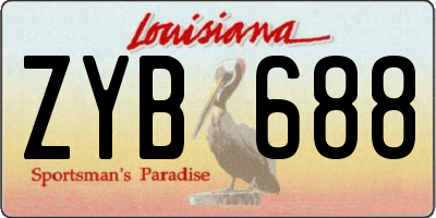 LA license plate ZYB688