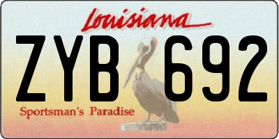 LA license plate ZYB692